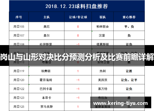 岗山与山形对决比分预测分析及比赛前瞻详解